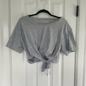 Aerie twist tie crop top tee